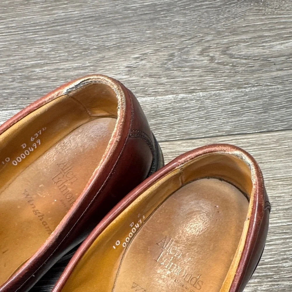 Allen Edmonds Men's Brown Leather Loafers size 10 (j210)